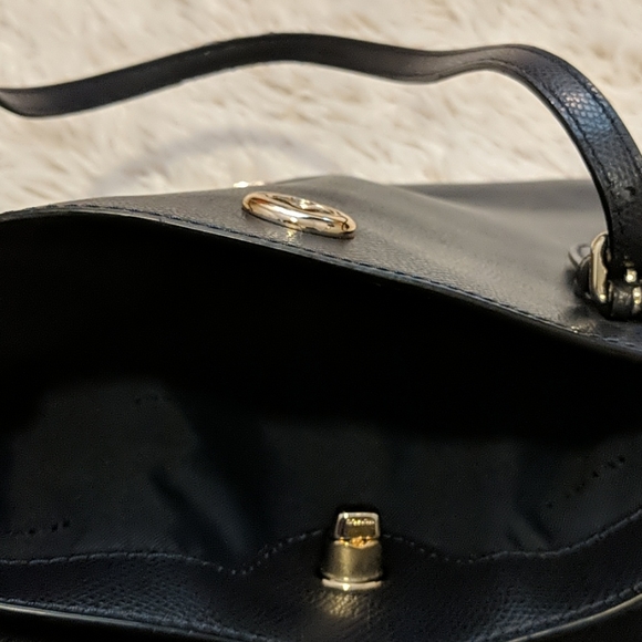 Coach Dark Blue Leather Shoulder Bag - Picture 8 of 11